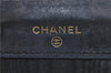 Authentic CHANEL Caviar Skin CC Logo Bifold Wallet Purse Black J2006