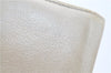 Authentic CHANEL Calf Skin Bifold Wallet Purse Ivory CC Logo J2008