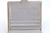 Authentic CHANEL Calf Skin Bifold Wallet Purse Ivory CC Logo J2008