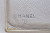 Authentic CHANEL Calf Skin Bifold Wallet Purse Ivory CC Logo J2008