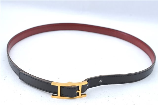 Authentic HERMES Ladies Leather Belt Reversible Size 80cm 29.9-31.9