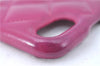 Authentic CHANEL Calf Skin CC Logo Matelasse iPhone Case X XS Pink J2012