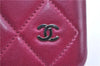 Authentic CHANEL Calf Skin CC Logo Matelasse iPhone Case X XS Pink J2012