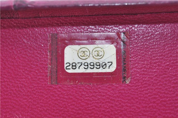 Authentic CHANEL Calf Skin CC Logo Matelasse iPhone Case X XS Pink J2012