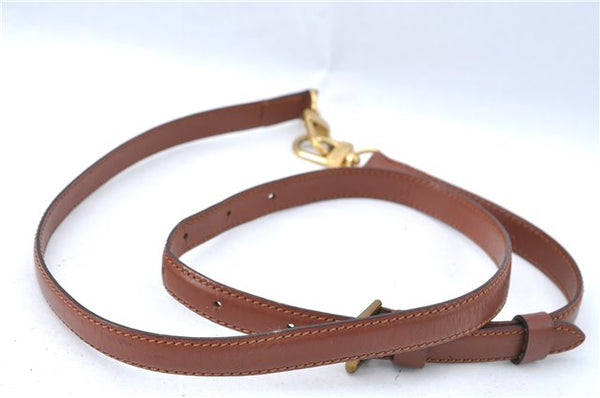 Authentic Louis Vuitton Leather Shoulder Strap Brown 38.8-45.9" LV J2013