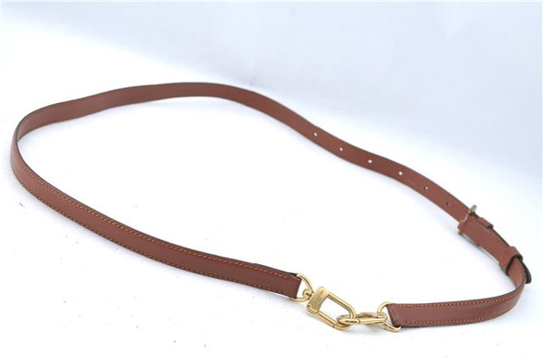 Authentic Louis Vuitton Leather Shoulder Strap Brown 38.8-45.9" LV J2013