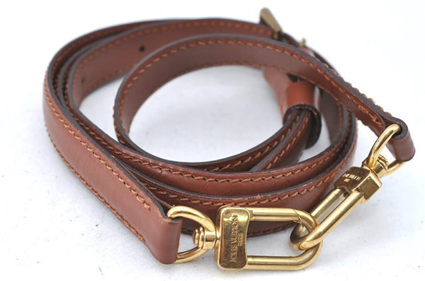 Authentic Louis Vuitton Leather Shoulder Strap Brown 38.8-45.9" LV J2013