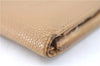 Authentic CHANEL Caviar Skin CC Logo Bifold Wallet Beige J2014