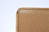 Authentic CHANEL Caviar Skin CC Logo Bifold Wallet Beige J2014