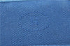 Authentic HERMES Bolide 16 Pouch Cosmetic Purse Canvas Cotton Leather Blue J2015