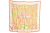 Authentic HERMES Carre 90 Scarf "SERENITE" Silk Orange Box J2017