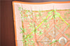 Authentic HERMES Carre 90 Scarf "SERENITE" Silk Orange Box J2017