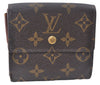 Auth Louis Vuitton Monogram Portefeuille Elise Bifold Wallet M61654 LV J2029