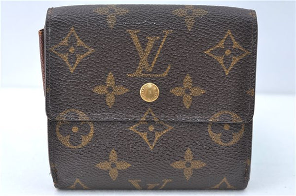 Auth Louis Vuitton Monogram Portefeuille Elise Bifold Wallet M61654 LV J2029