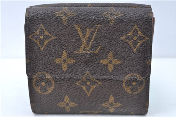 Auth Louis Vuitton Monogram Portefeuille Elise Bifold Wallet M61654 LV J2029