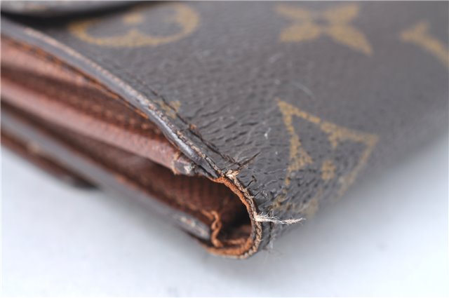 Auth Louis Vuitton Monogram Portefeuille Elise Bifold Wallet M61654 LV J2029