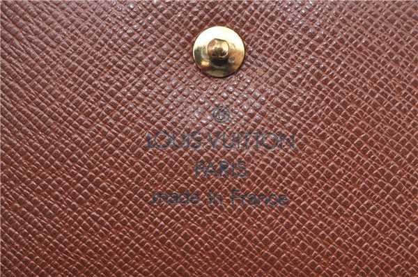 Auth Louis Vuitton Monogram Portefeuille Elise Bifold Wallet M61654 LV J2029