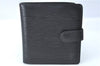 Authentic Louis Vuitton Epi Bifold Wallet Purse Black LV 4Set J2030