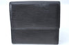 Authentic Louis Vuitton Epi Bifold Wallet Purse Black LV 4Set J2030