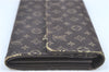 Louis Vuitton Monogram Mini Lin Portefeuille Sarah Wallet Brown M95234 LV J2037