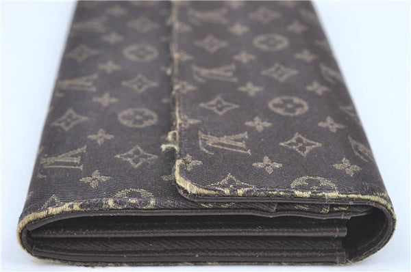 Louis Vuitton Monogram Mini Lin Portefeuille Sarah Wallet Brown M95234 LV J2037