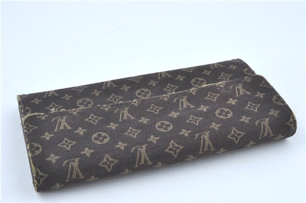 Louis Vuitton Monogram Mini Lin Portefeuille Sarah Wallet Brown M95234 LV J2037