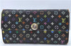 Louis Vuitton Monogram Multicolor Portefeuille Sarah Wallet M93748 Black J2042