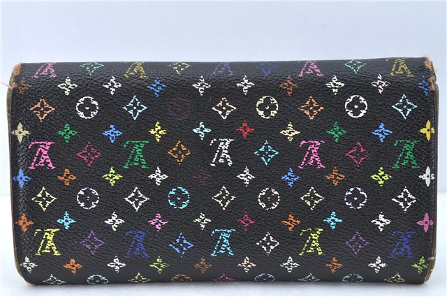 Louis Vuitton Monogram Multicolor Portefeuille Sarah Wallet M93748 Black J2042