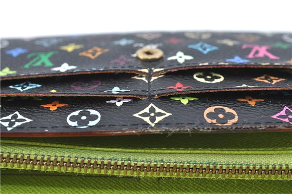 Louis Vuitton Monogram Multicolor Portefeuille Sarah Wallet M93748 Black J2042