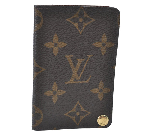 Auth Louis Vuitton Monogram Porte Cartes Credit Pression M60937 Card Case J2045