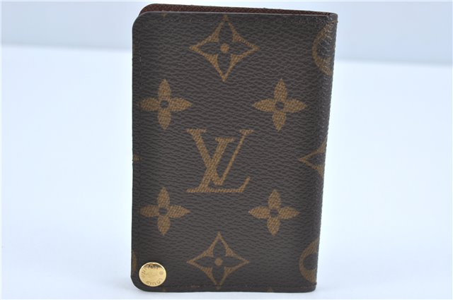 Auth Louis Vuitton Monogram Porte Cartes Credit Pression M60937 Card Case J2045