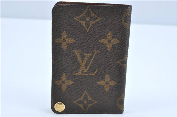 Auth Louis Vuitton Monogram Porte Cartes Credit Pression M60937 Card Case J2045