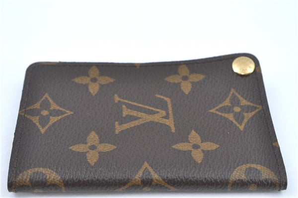 Auth Louis Vuitton Monogram Porte Cartes Credit Pression M60937 Card Case J2045