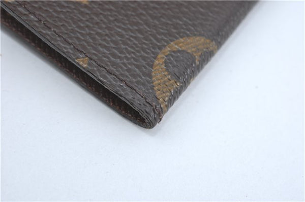 Auth Louis Vuitton Monogram Porte Cartes Credit Pression M60937 Card Case J2045