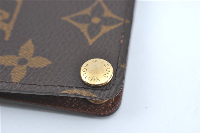 Auth Louis Vuitton Monogram Porte Cartes Credit Pression M60937 Card Case J2045