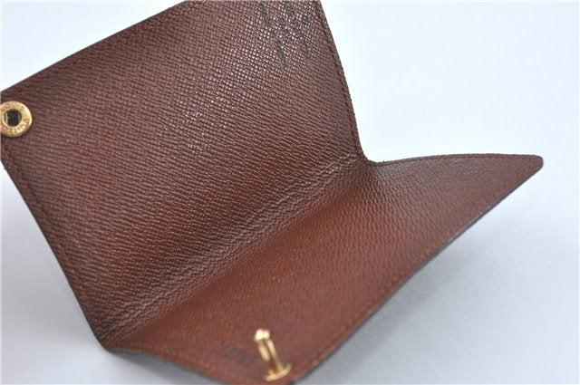 Auth Louis Vuitton Monogram Porte Cartes Credit Pression M60937 Card Case J2045