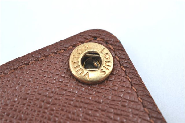 Auth Louis Vuitton Monogram Porte Cartes Credit Pression M60937 Card Case J2045