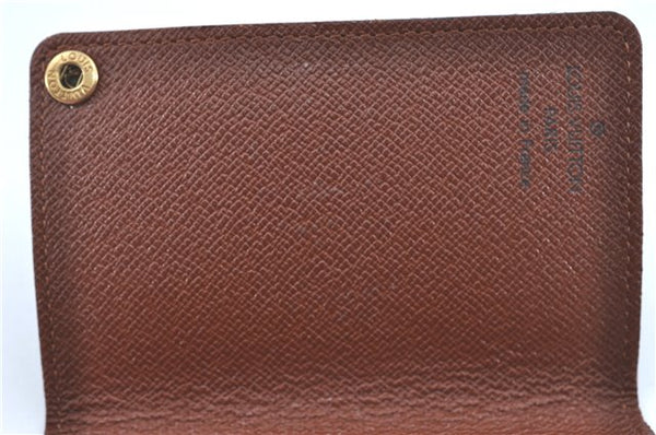 Auth Louis Vuitton Monogram Porte Cartes Credit Pression M60937 Card Case J2045