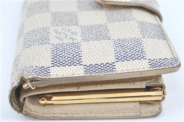 Authentic Louis Vuitton Damier Azur Portefeuille Viennois Wallet N61676 LV J2049