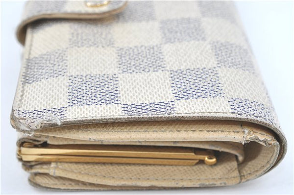 Authentic Louis Vuitton Damier Azur Portefeuille Viennois Wallet N61676 LV J2049