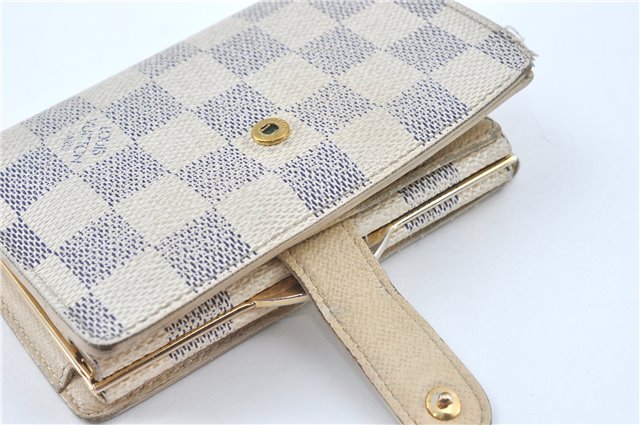 Authentic Louis Vuitton Damier Azur Portefeuille Viennois Wallet N61676 LV J2049