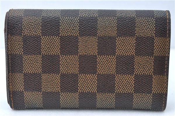 Auth Louis Vuitton Damier Porte Monnaie Billets Tresor Wallet N61730 LV J2053