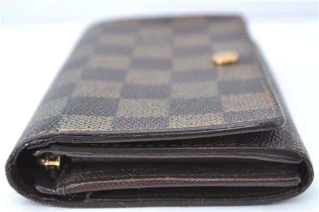 Auth Louis Vuitton Damier Porte Monnaie Billets Tresor Wallet N61730 LV J2053