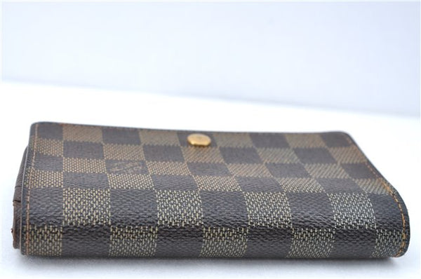Auth Louis Vuitton Damier Porte Monnaie Billets Tresor Wallet N61730 LV J2053