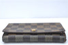 Auth Louis Vuitton Damier Porte Monnaie Billets Tresor Wallet N61730 LV J2053