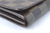 Auth Louis Vuitton Damier Porte Monnaie Billets Tresor Wallet N61730 LV J2053