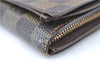 Auth Louis Vuitton Damier Porte Monnaie Billets Tresor Wallet N61730 LV J2053