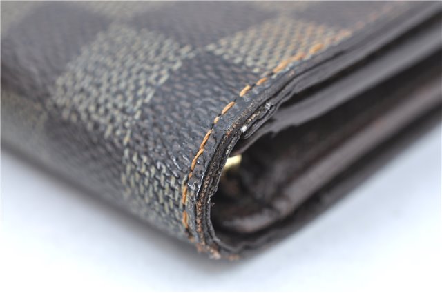 Auth Louis Vuitton Damier Porte Monnaie Billets Tresor Wallet N61730 LV J2053
