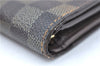 Auth Louis Vuitton Damier Porte Monnaie Billets Tresor Wallet N61730 LV J2053