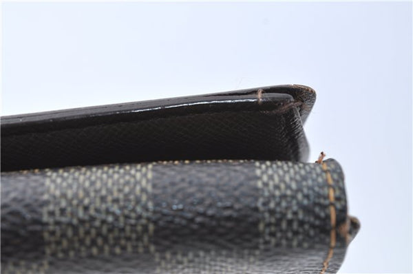 Auth Louis Vuitton Damier Porte Monnaie Billets Tresor Wallet N61730 LV J2053